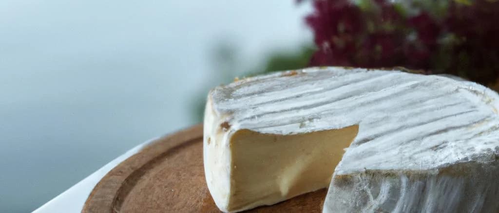 Neufchâtel cheese varieties on rustic wooden background