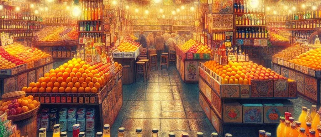 orange juices from concentrate in various packaging on wooden surface