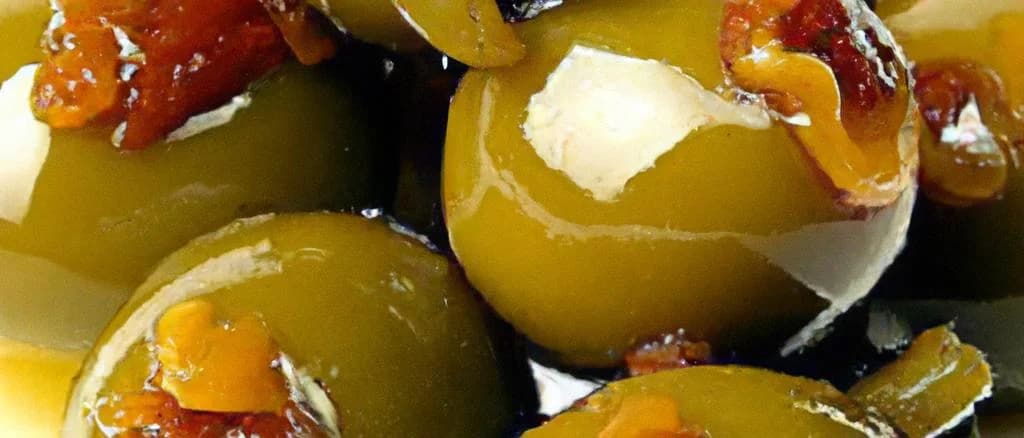 Various pickled caper berries in jars against a wooden backdrop