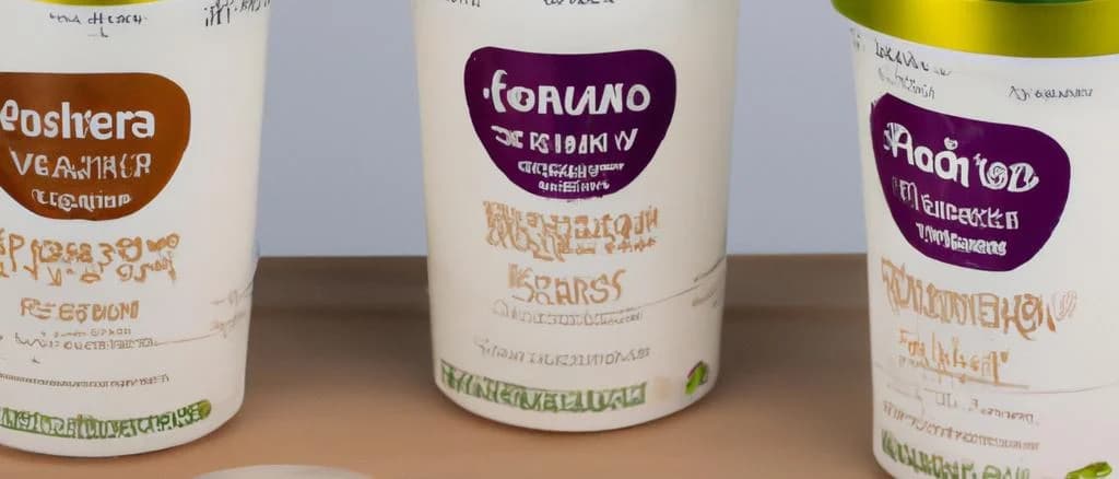 variety of plain stirred yogurts in different packaging options