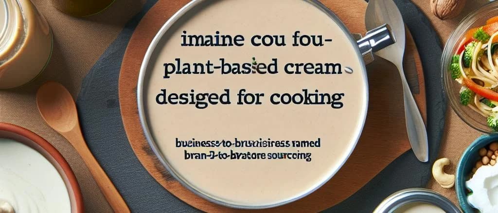 plant-based cooking creams on textured kitchen counter