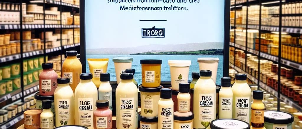 plant-based creams with vibrant packaging and diverse ingredients