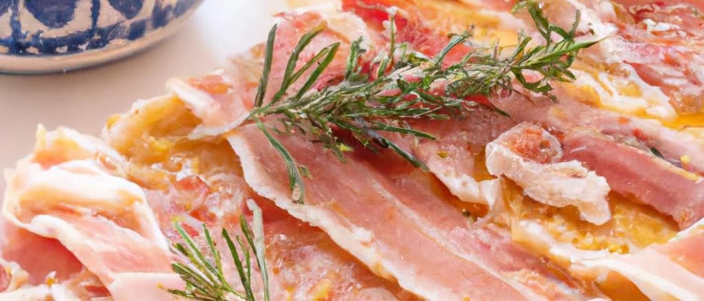 packaged pork ham escalope variations on a cutting board