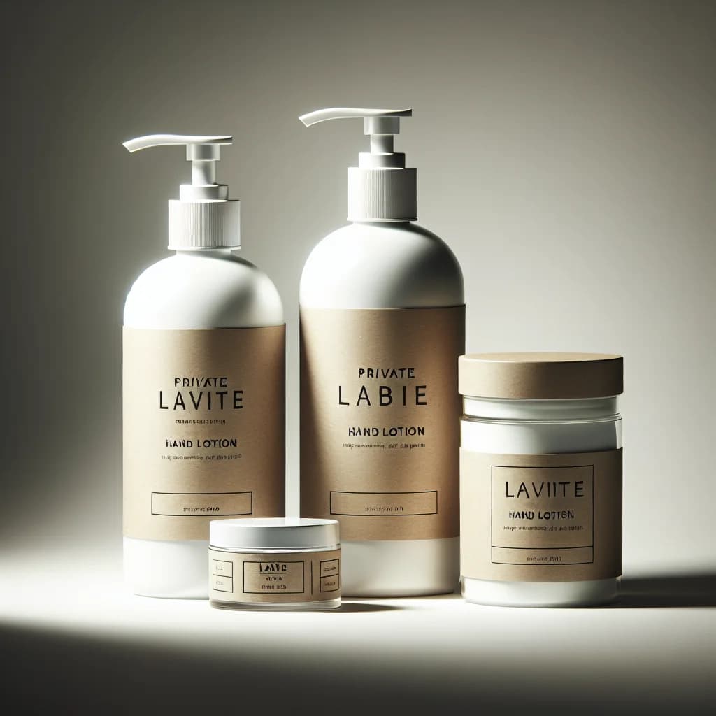 private label hand lotion packaging in multiple variations