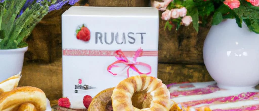 variety of puffed spelt cakes on wooden table with eco-friendly packaging