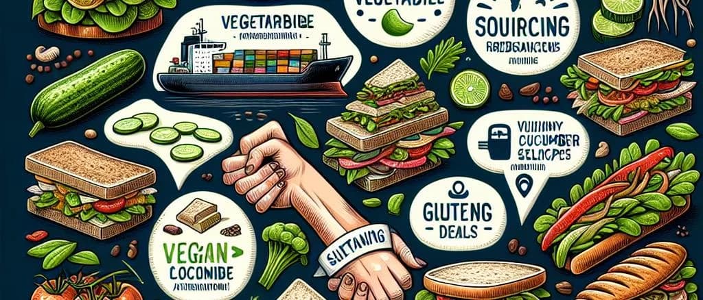 raw vegetable sandwiches with various packaging options