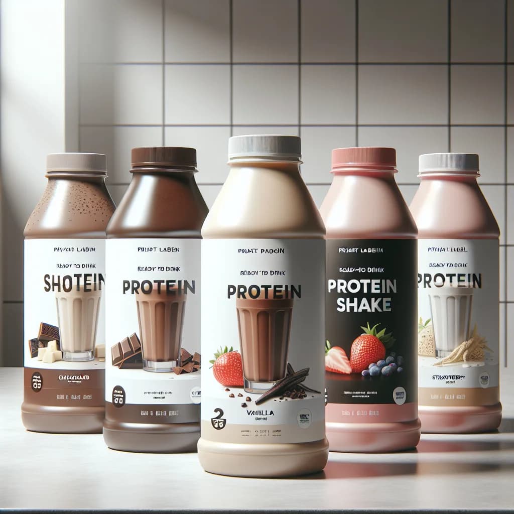 ready-to-drink-protein-shake-in-assorted-packaging-on-clean-background