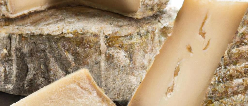 Saint-Paulin cheese assortment on rustic wooden board