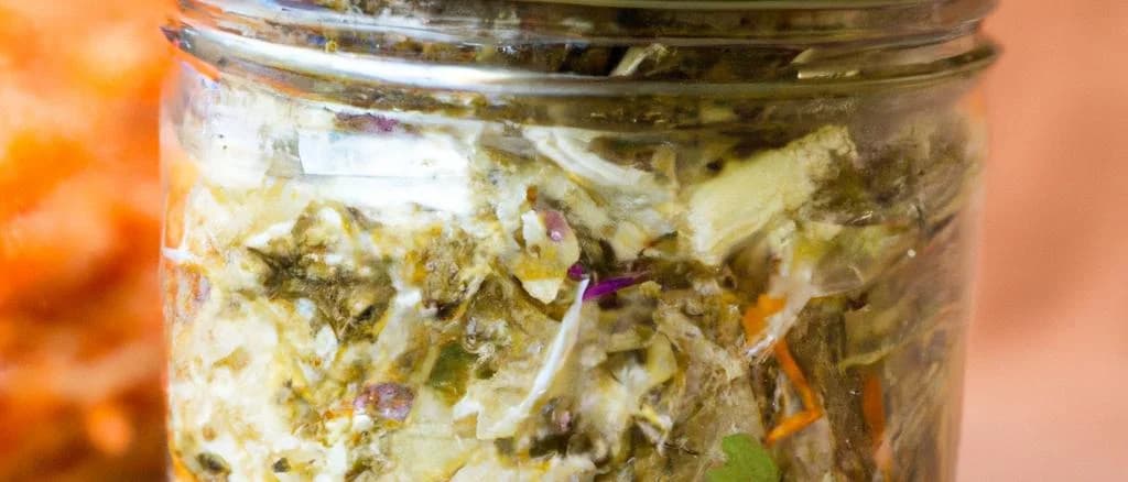 variety of sauerkraut products displayed on a wooden table background