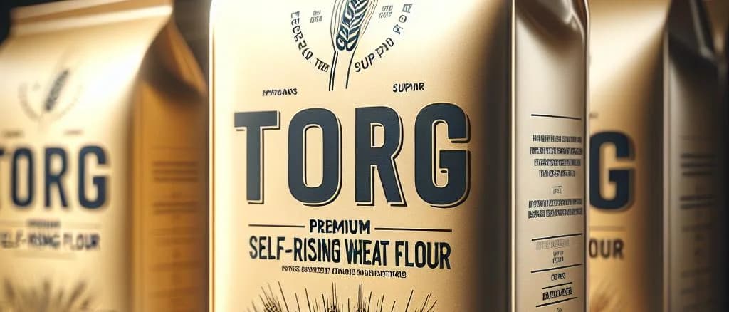 Various packaging options of self-raising wheat flour with different backgrounds