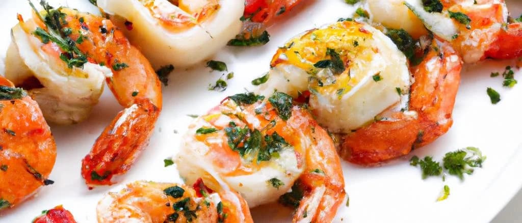 shrimp skewers variations with enticing packaging