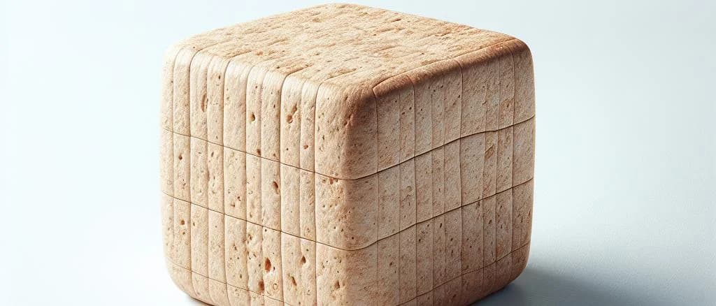 Assortment of smoked tofu products on wooden background