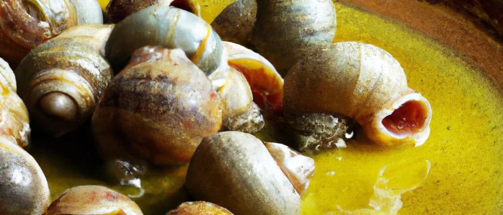 Diverse snail preparation variations on rustic background