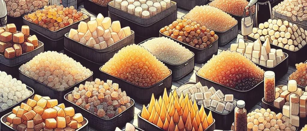 Assorted soft caramel candy variations with enticing packaging