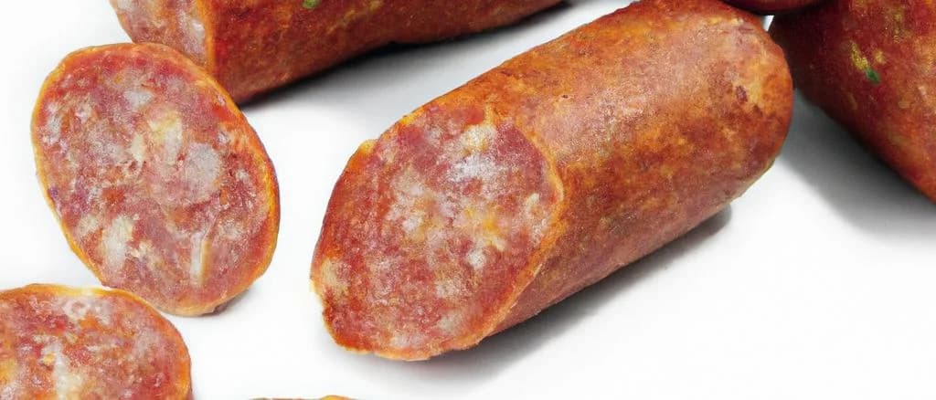 Salchicha de cerdo picante en rodajas grandes image