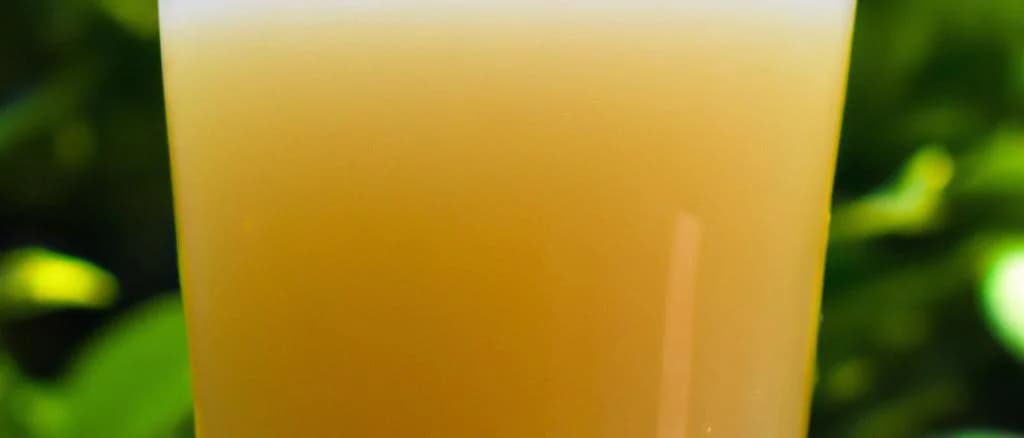 squeezed pear juice bottles in various packaging on wooden table