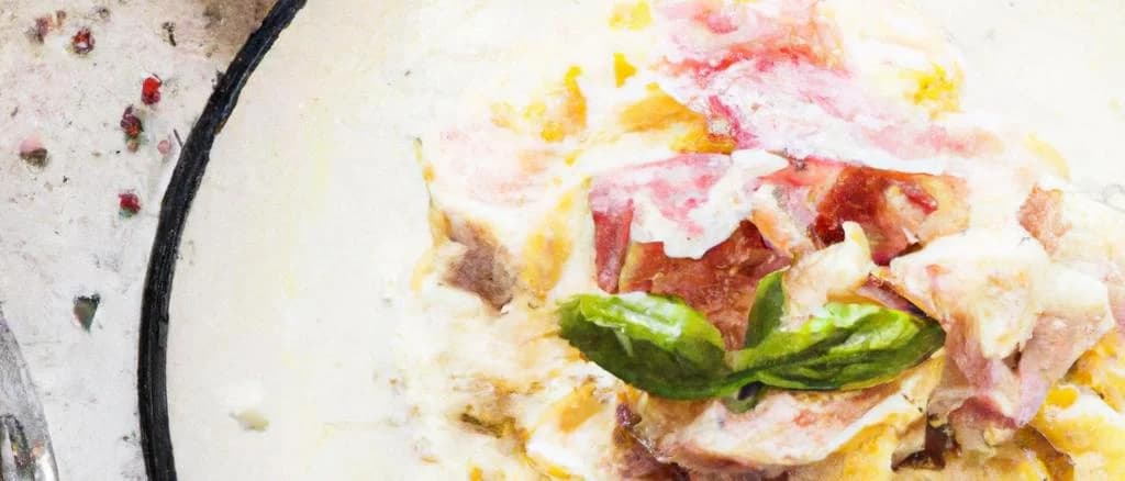 tagliatelle with carbonara in various packaging