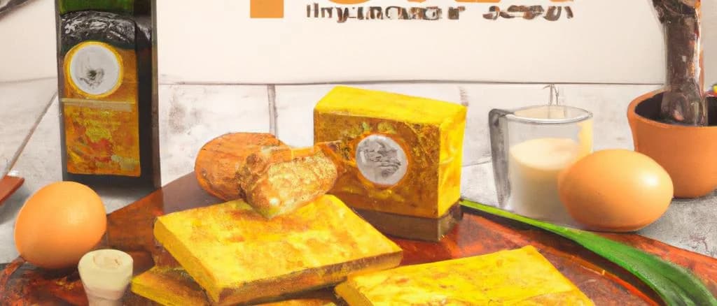 toasted egg yolk turrón variations on a wooden background