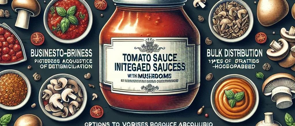 assorted tomato sauces with mushrooms on a wooden kitchen counter