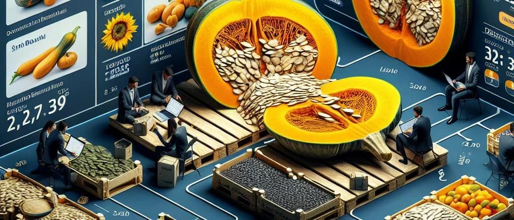 Varieties of unshelled pumpkin seeds with rustic backgrounds