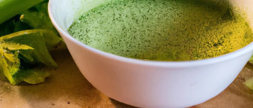 Vegetable bouillon powder variations with assorted packaging on a kitchen counter