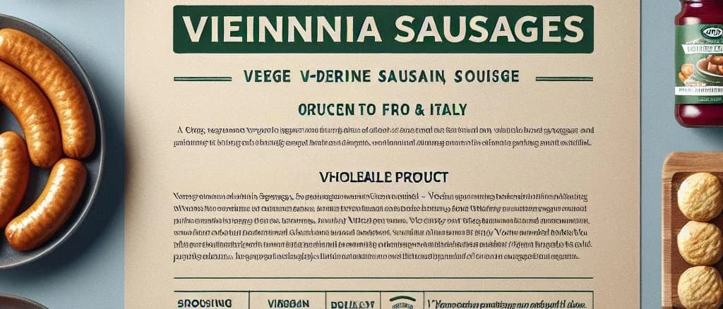 Various vegetarian Vienna sausages in different packaging options on a neutral background