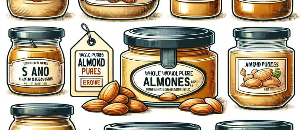 Whole Almond Puree jars with customizable packaging