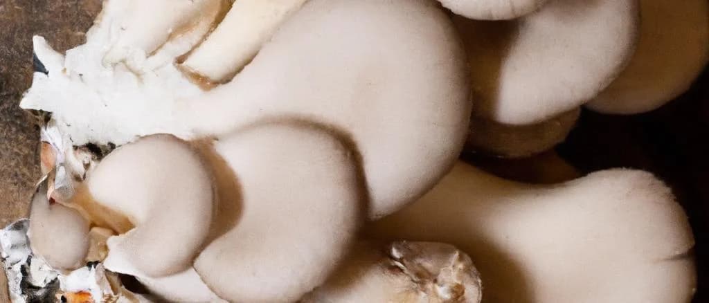 Whole oyster mushrooms on wooden surface with various packaging options