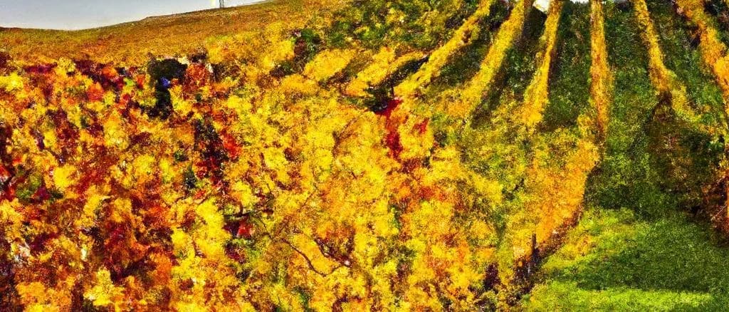 Three variations of Austrian wine bottles against a vineyard backdrop