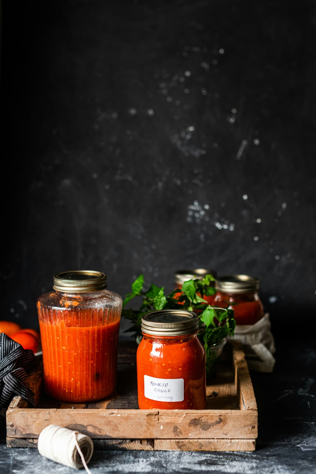 Jar of tomato sauce
