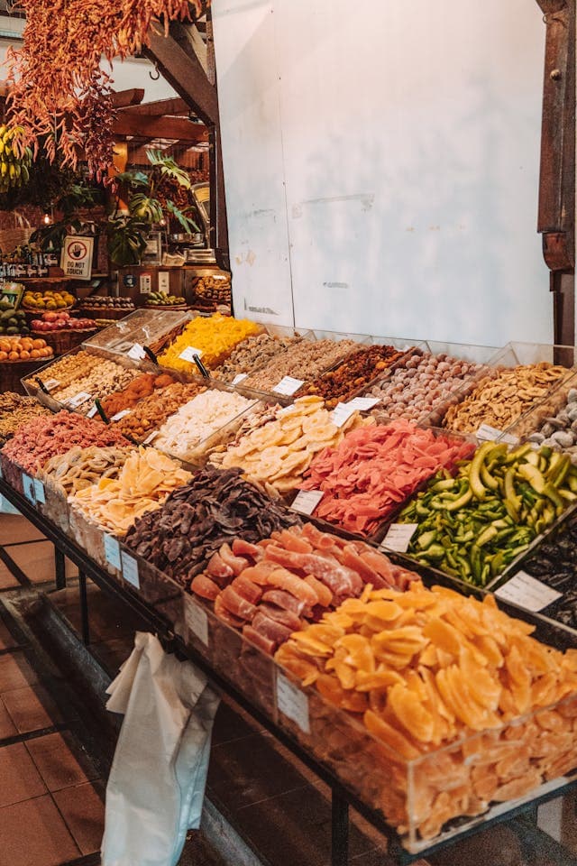 dried fruits in the market