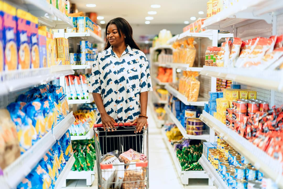 woman in the cereal aisle