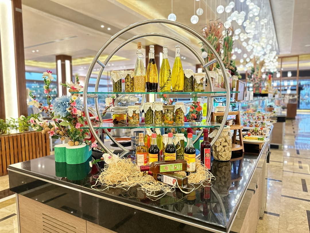 Olive oil store shelf