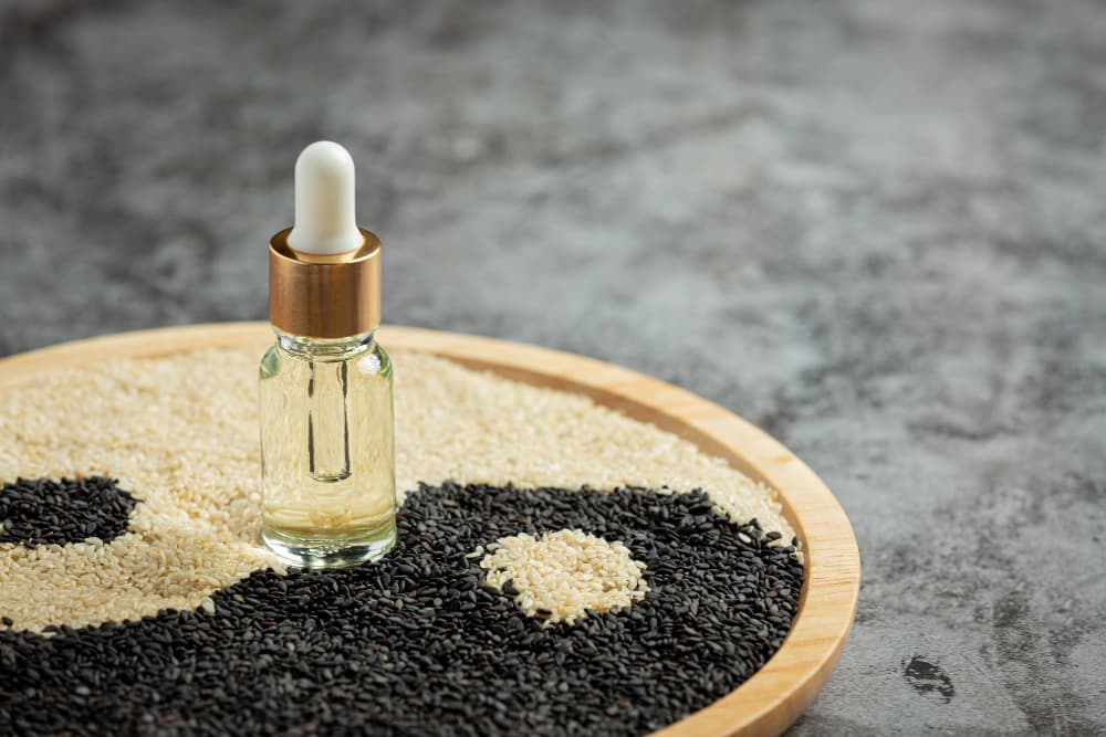 sesame oil in dropper