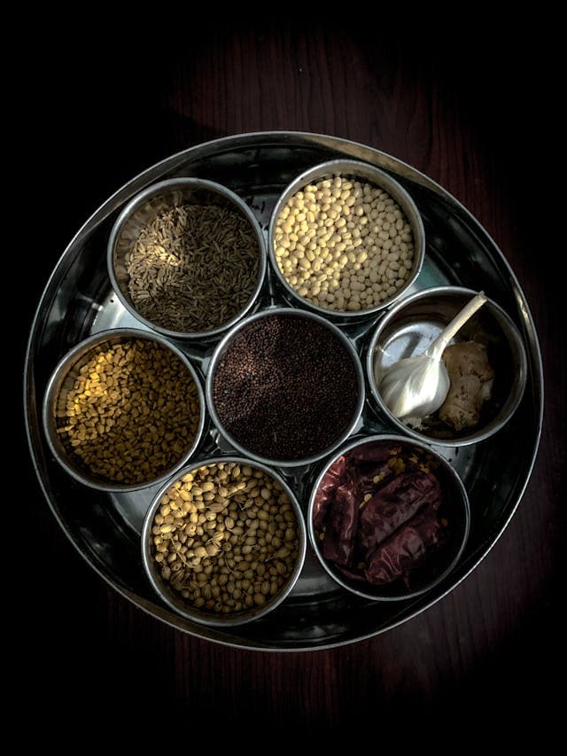 spices in bowls